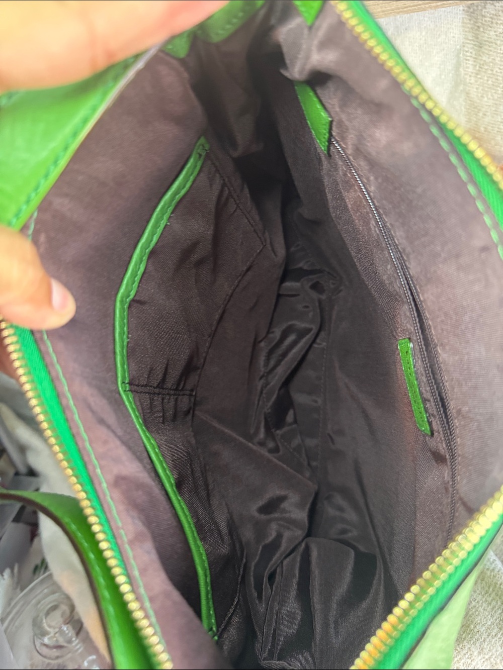 kate spade Bright Green Leather Shoulder Bag - Picture 4 of 6